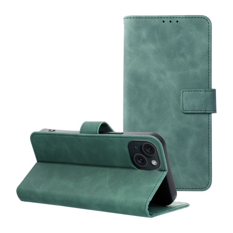 Apple iPhone 15 Plus Wallet Cases TENDER Book Green