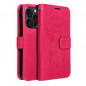 Apple iPhone 15 Pro Wallet Cases MEZZO Book Dreamcatcher  Magenta