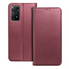 XIAOMI Redmi Note 12 4G Wallet Cases Smart Magneto book Burgundy