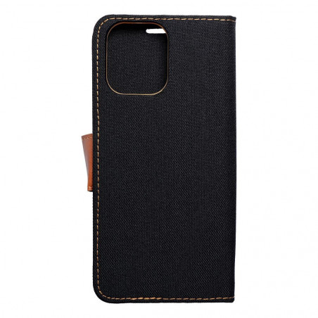 XIAOMI Redmi 12 Wallet Cases CANVAS Book Black