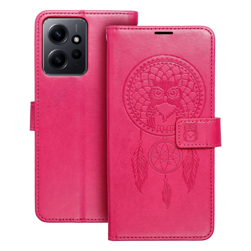 XIAOMI Redmi Note 12 4G Wallet Cases MEZZO Book Dreamcatcher  Magenta