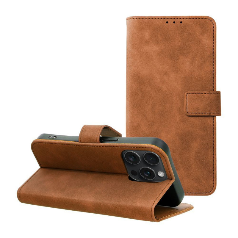 Apple iPhone 15 Pro Wallet Cases TENDER Book Brown