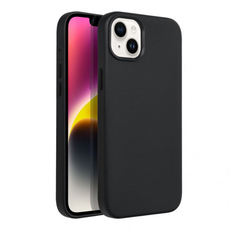 Apple iPhone 14 Plus Case Leather Mag Cover Elegant  MagSAFE  Black