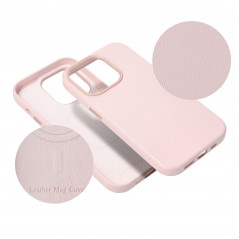 Apple iPhone 12 Case Leather Mag Cover Elegant  MagSAFE  Sand pink