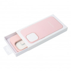 Apple iPhone 14 Case Leather Mag Cover Elegant  MagSAFE  Sand pink