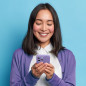 Samsung Galaxy A53 5G Case Roar Luna Monochrome, Stylish, An aesthetic accessory  Violet