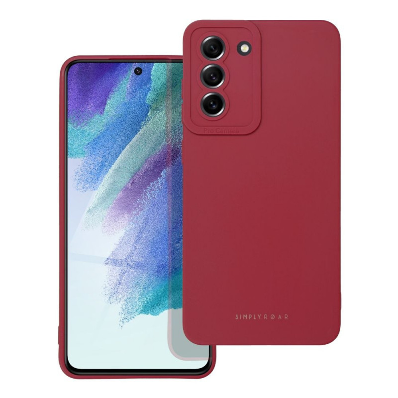 Samsung Galaxy S21 FE 5G Case Roar Luna Monochrome, Stylish, An aesthetic accessory  Red