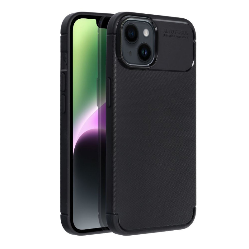 Apple iPhone 14 Case Carbon premium Elegant  Black