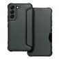 Samsung Galaxy S22 Wallet Cases Razor Book Carbon Fibre, Carbon pattern  Dark green