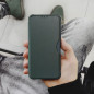 Apple iPhone 12 Wallet Cases Razor Book Carbon Fibre, Carbon pattern  Dark green