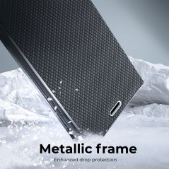 XIAOMI Redmi Note 11 Pro 5G Wallet Cases LUNA Book Carbon Carbon Fibre, Elegant  Black