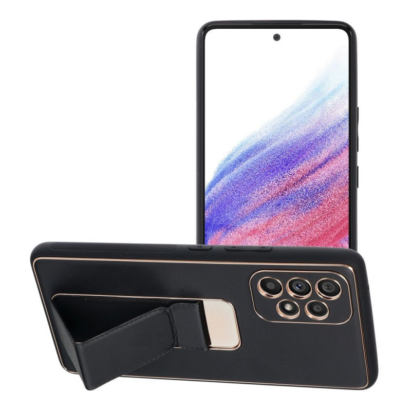 Samsung Galaxy A53 5G Case LEATHER Case Kickstand Black