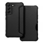 Samsung Galaxy S22 Wallet Cases Razor Book Carbon Fibre, Carbon pattern  Black