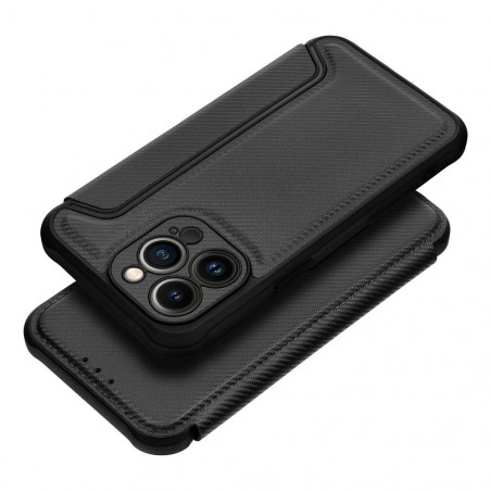 Apple iPhone 13 Pro Wallet Cases Razor Book Carbon Fibre, Carbon pattern Black