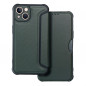 Apple iPhone 13 Wallet Cases Razor Book Carbon Fibre, Carbon pattern  Dark green