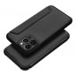 Apple iPhone 13 Pro Max Wallet Cases Razor Book Carbon Fibre, Carbon pattern  Black