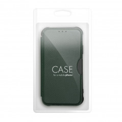 Apple iPhone 13 Pro Max Wallet Cases Razor Book Carbon Fibre, Carbon pattern  Dark green