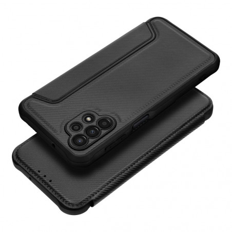 Samsung Galaxy A13 LTE Wallet Cases Razor Book Carbon Fibre, Carbon pattern Black