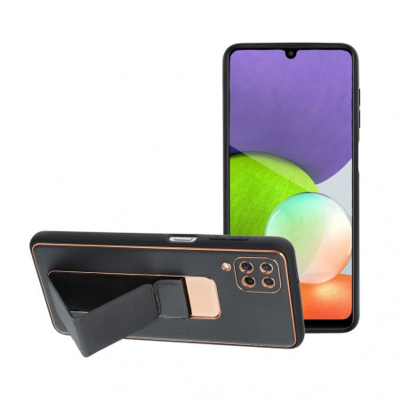 Samsung Galaxy A13 LTE Case LEATHER Case Kickstand Black
