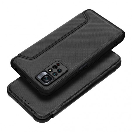 XIAOMI Redmi Note 11 Pro Wallet Cases Razor Book Carbon Fibre, Carbon pattern  Black