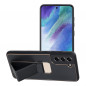 Samsung Galaxy S21 FE 5G Case LEATHER Case Kickstand Black