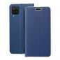 Samsung Galaxy A12 Wallet Cases LUNA Book Carbon Carbon Fibre, Elegant  Blue