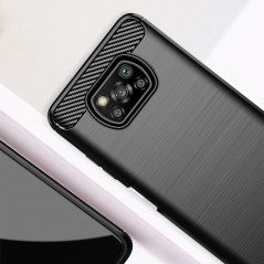 XIAOMI Poco X3 Case Carbon Elegant  Black