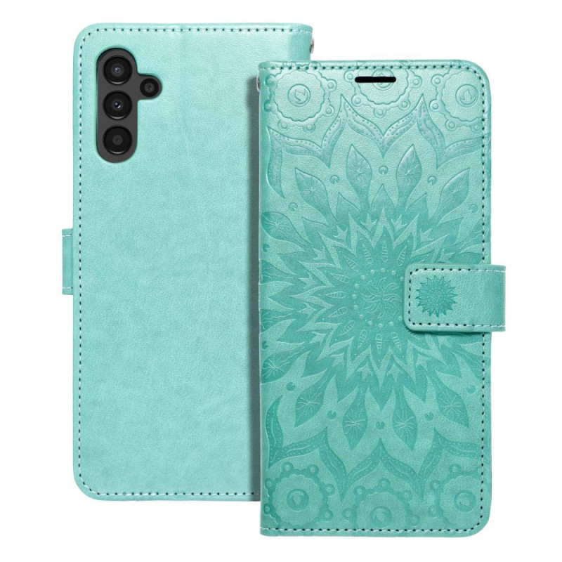 Samsung Galaxy A13 LTE Wallet Cases MEZZO Book Mandala  Green