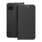 Samsung Galaxy A12 Wallet Cases LUNA Book Carbon Carbon Fibre, Elegant  Black