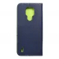 Motorola Moto E7 Wallet Cases Fancy Book Navy / Lime