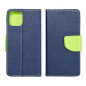 Motorola Moto E7 Wallet Cases Fancy Book Navy / Lime