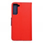 Samsung Galaxy S21 FE 5G Wallet Cases Fancy Book Red / Navy