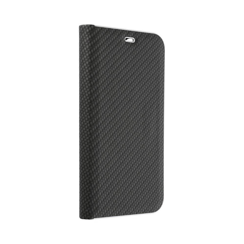 Apple iPhone 13 Pro Max Wallet Cases LUNA Book Carbon Carbon Fibre, Elegant  Black