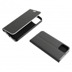 Apple iPhone 13 Pro Max Wallet Cases LUNA Book Carbon Carbon Fibre, Elegant  Black