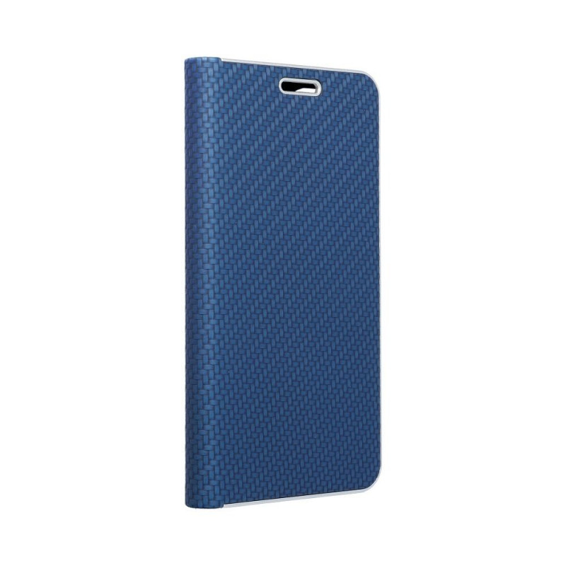 Apple iPhone 13 Pro Max Wallet Cases LUNA Book Carbon Carbon Fibre, Elegant  Blue