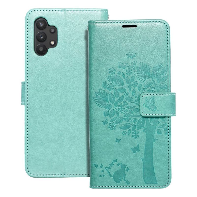 Samsung Galaxy A32 LTE Wallet Cases MEZZO Book Tree  Green