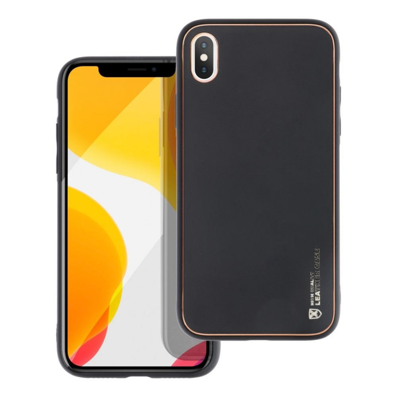 Apple iPhone X Case Leather Black