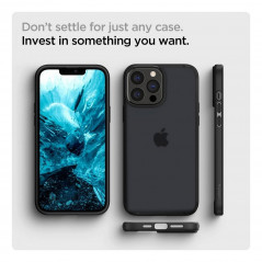 Apple iPhone 13 Pro Case Spigen Ultra Hybrid Crystal clear  Matte frost black