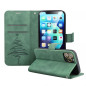 Apple iPhone 13 mini Wallet Cases MEZZO Book Tree  Green