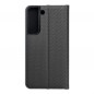 Samsung Galaxy S22 Wallet Cases LUNA Book Carbon Carbon Fibre, Elegant  Black