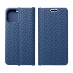 Samsung Galaxy A13 LTE Wallet Cases LUNA Book Carbon Carbon Fibre, Elegant  Blue
