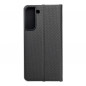 Samsung Galaxy S22 Plus Wallet Cases LUNA Book Carbon Carbon Fibre, Elegant  Black