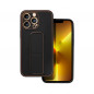 Apple iPhone 13 Pro Case LEATHER Case Kickstand Black