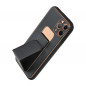 Apple iPhone 12 Pro Max Case LEATHER Case Kickstand Black