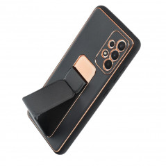 Samsung Galaxy A52 5G Case LEATHER Case Kickstand Black