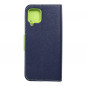 Samsung Galaxy M22 Wallet Cases Fancy Book Navy / Lime