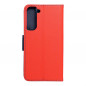 Samsung Galaxy S22 Plus Wallet Cases Fancy Book Red / Navy