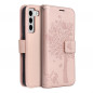 Samsung Galaxy S22 Wallet Cases MEZZO Book Tree  Rose gold