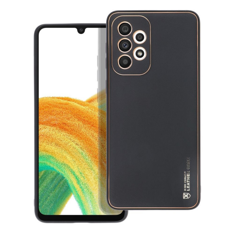 Samsung Galaxy A33 Case Leather Black