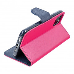 Apple iPhone SE 2022 5G Wallet Cases Fancy Book Pink / Navy